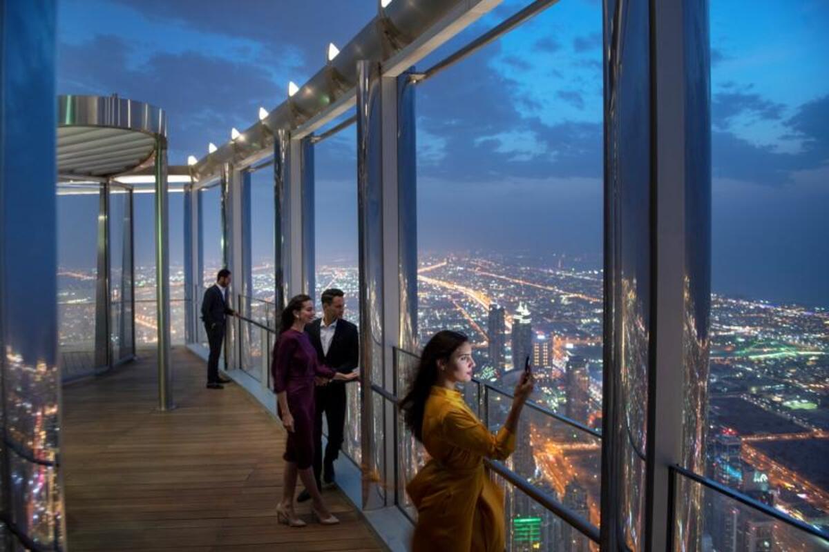 At the Top of Burj Khalifa Dubai