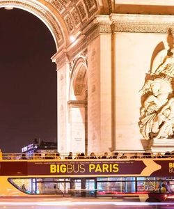 Big Bus Tours: Paris Panoramic Night Bus Tour by Open-Top Bus