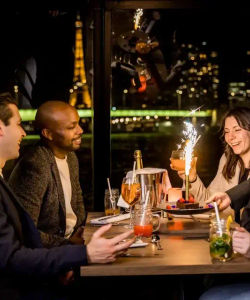  Seine Dinner Cruise (6PM), Eiffel Tower and Moulin Rouge Show with a Glass of Champagne