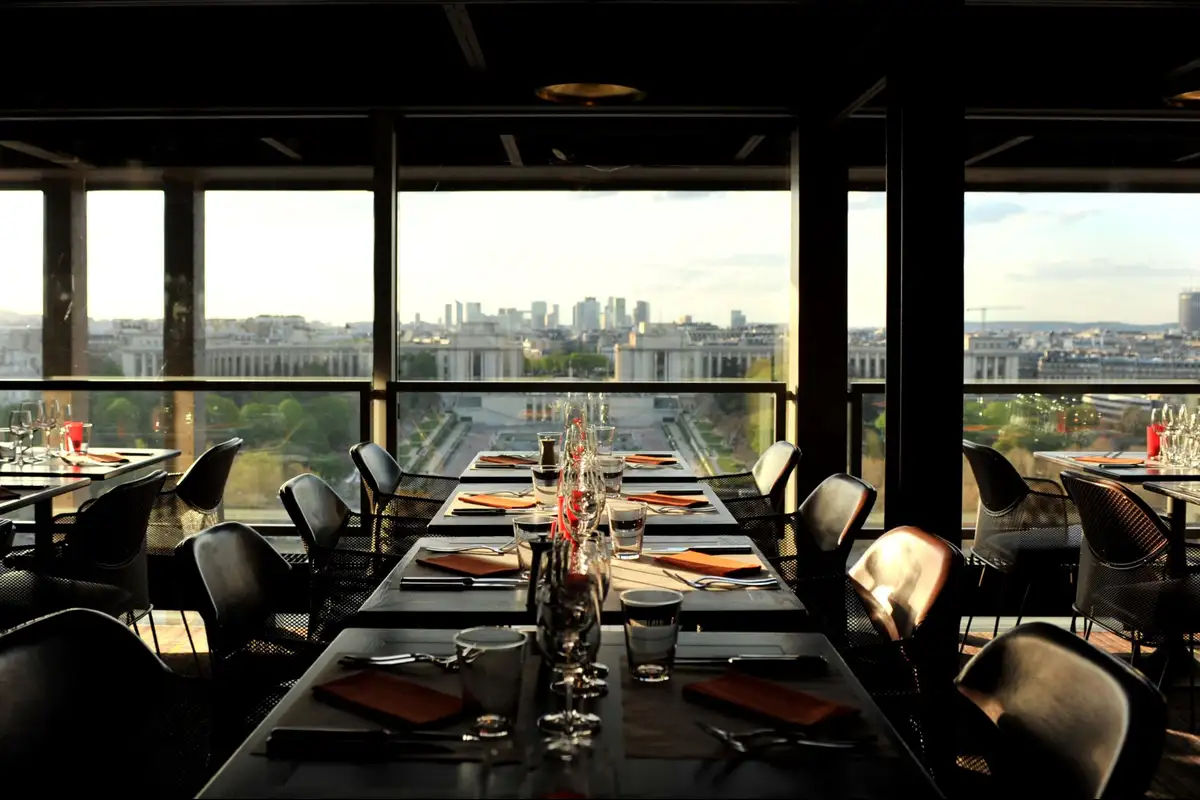 Dinner at Eiffel Tower in Restaurant Madame Brasserie