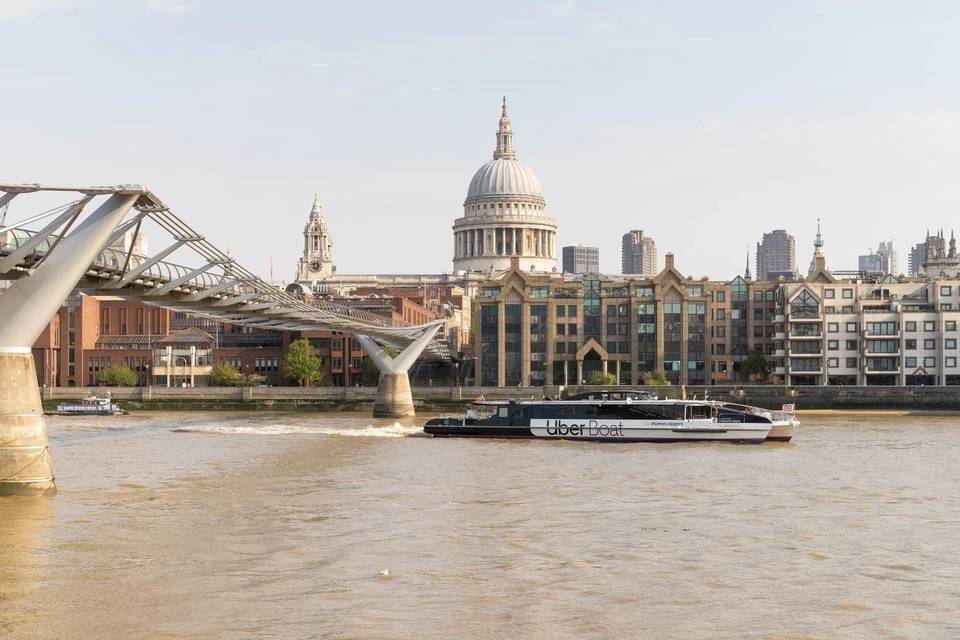 Uber Boat Return Trip River Ticket + Painted Hall Entrance