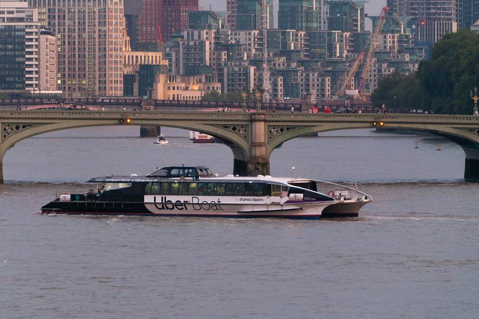 Uber Boat Return Trip River Ticket + Painted Hall Entrance