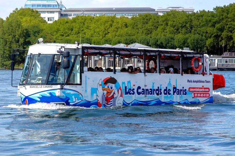 Seine River Amphibious Bus Tour of Paris