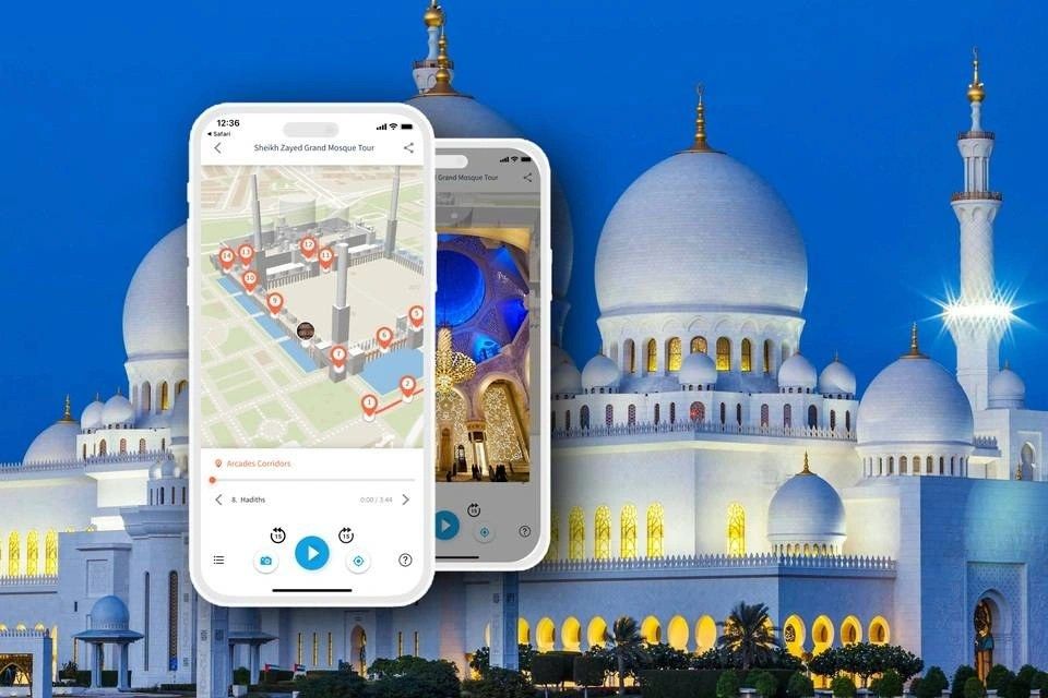 Abu Dhabi Sheikh Zayed Grand Mosque Tour with Audio Guide App