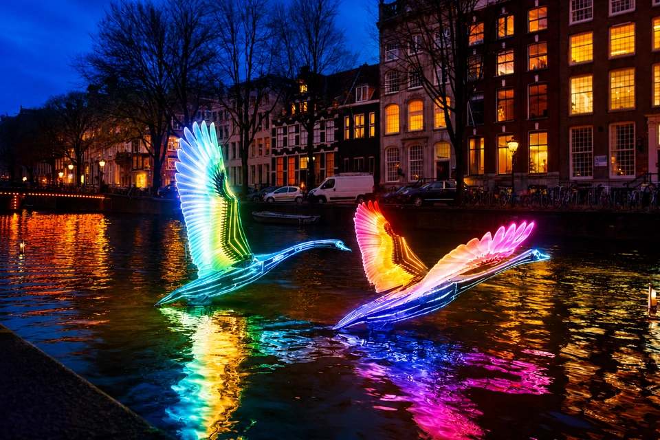 Amsterdam Light Festival Canal Cruise Including Drinks