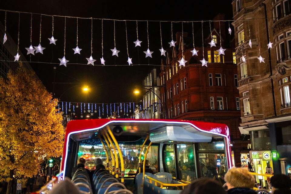 Santa’s Sleigh Christmas Lights Open-Top Bus Tour
