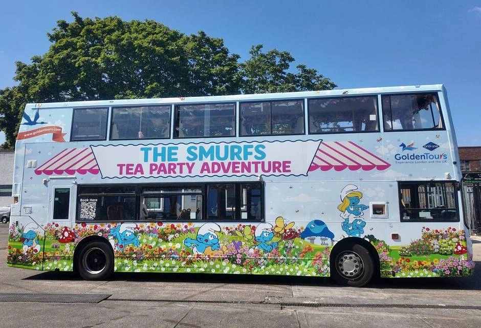 Golden Tours: The Smurfs London Afternoon Tea Bus Party Adventure