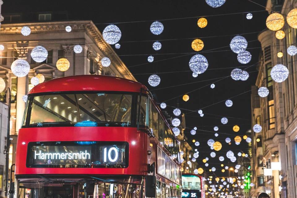 Illuminations of London Bus Tour on Christmas Eve