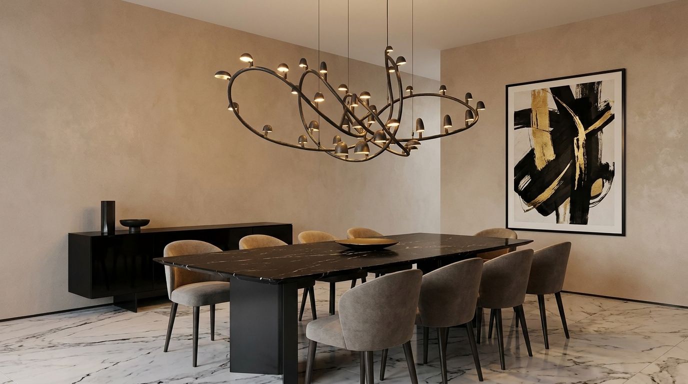 Brass Bough chandelier