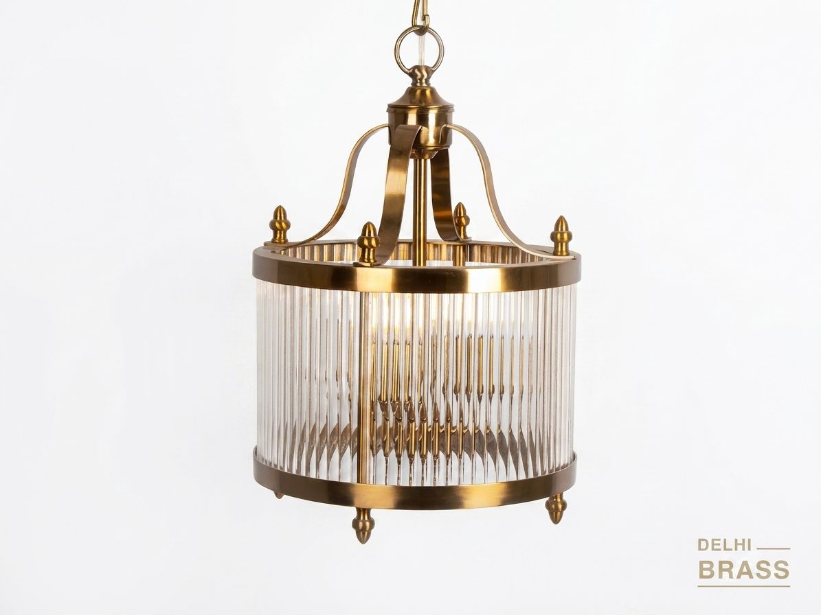 Brass Ribbed Cylinder