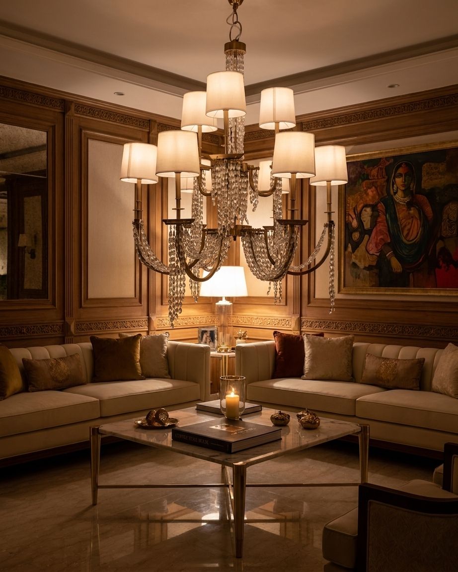 Crystal Cascade Chandelier lifestyle