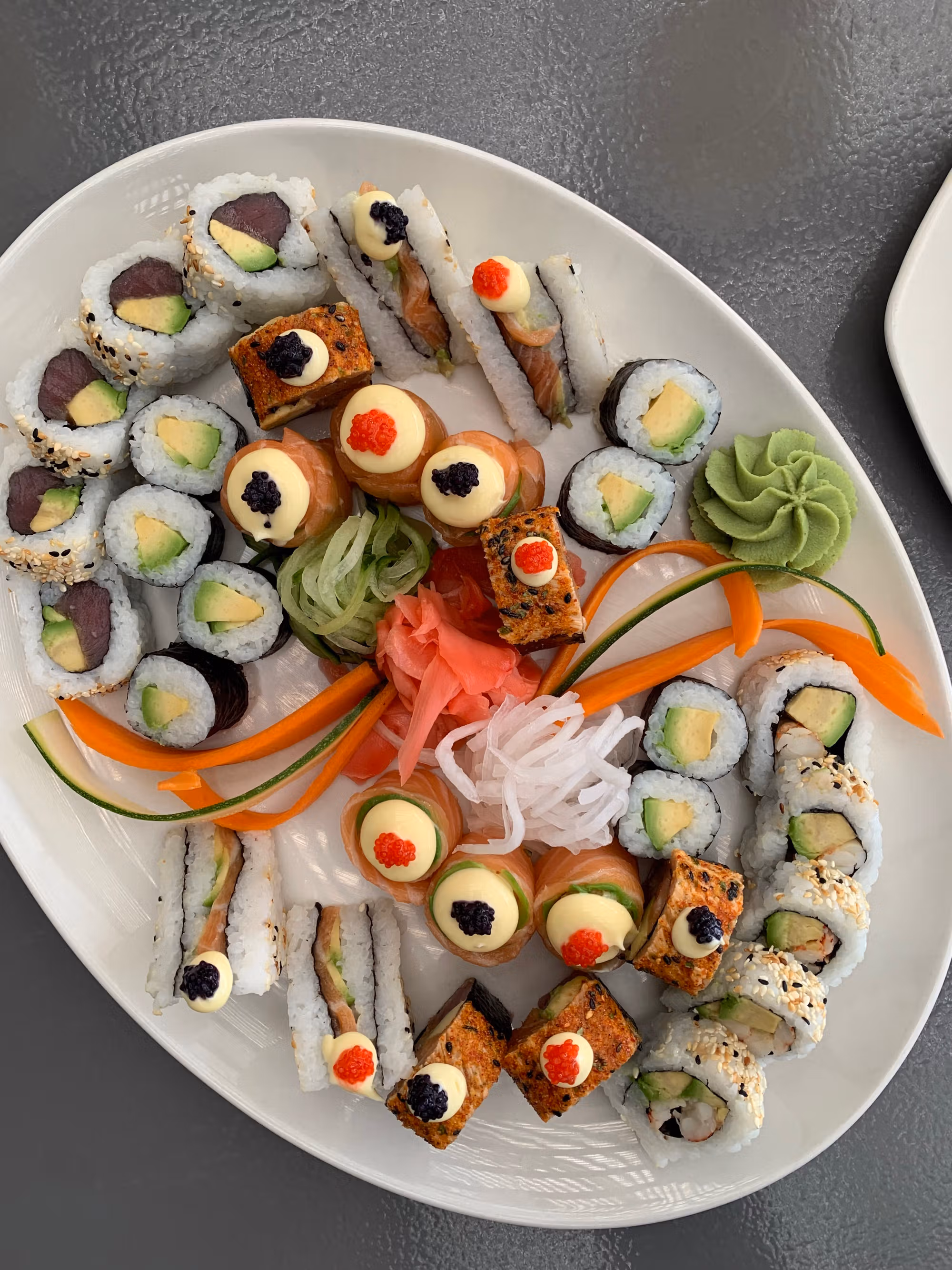 Paternoster sushi on the table