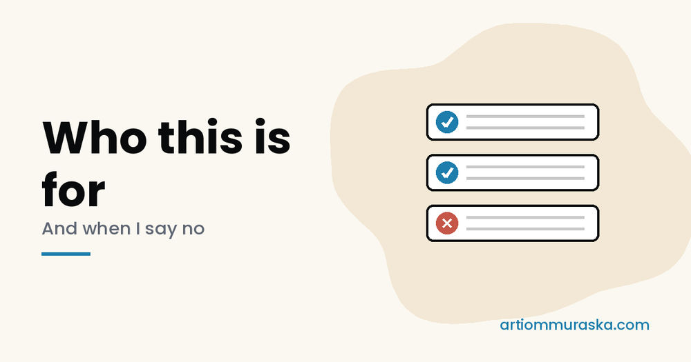 A checklist with two ticks and one cross