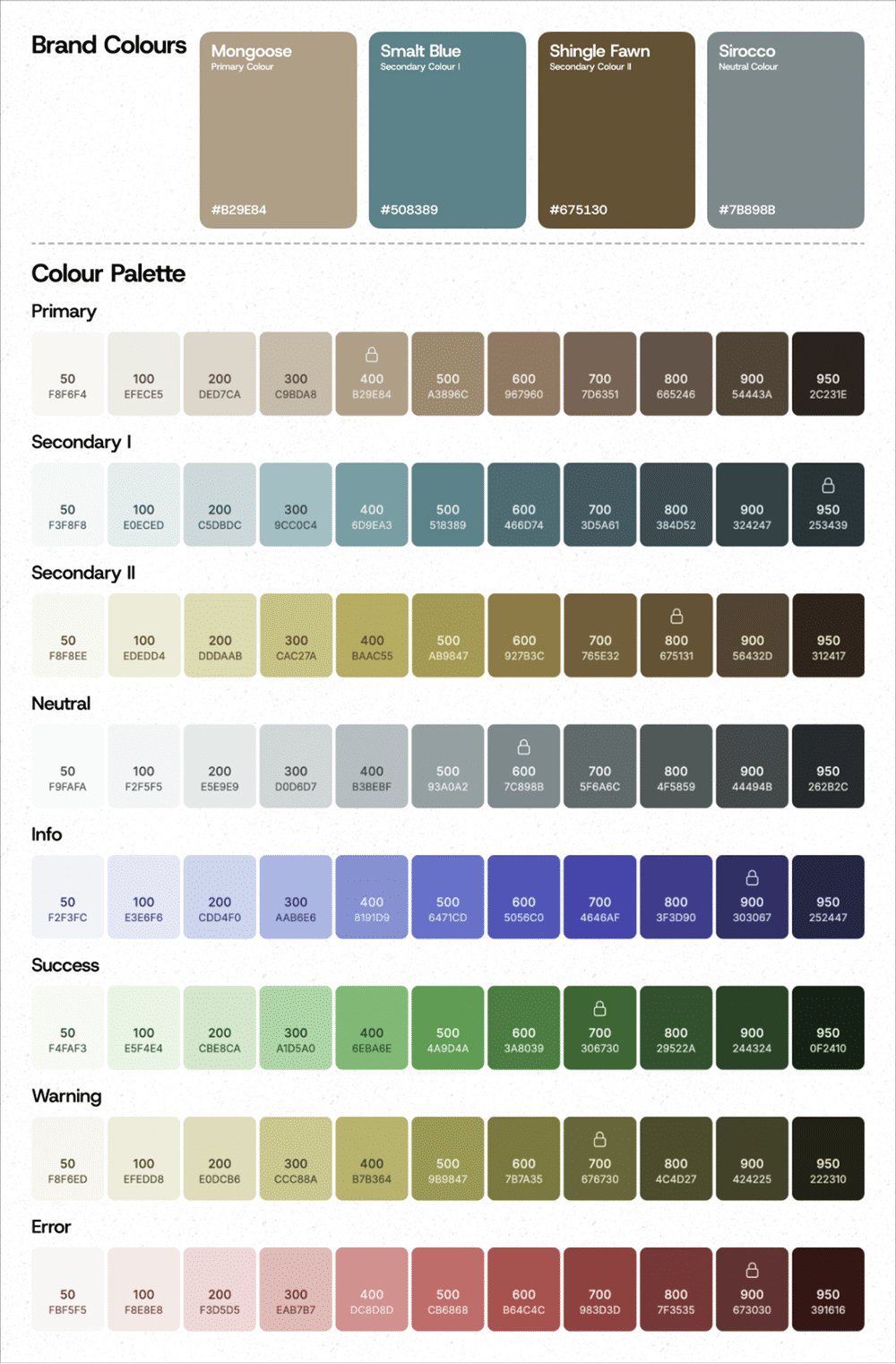 Brand colour palette