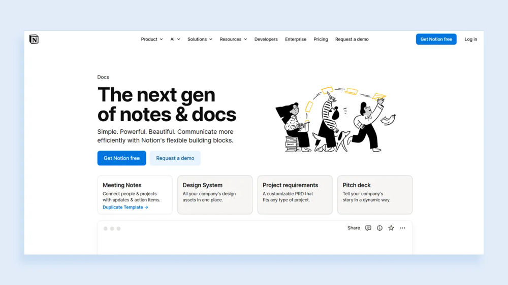 Illustration on Notion