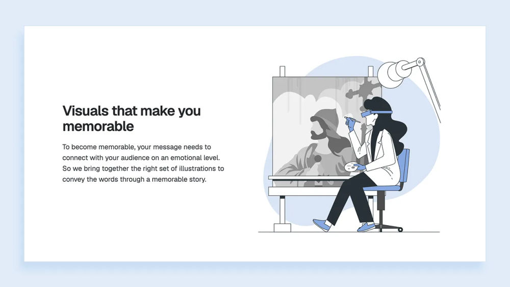 Illustration conveying the message visually