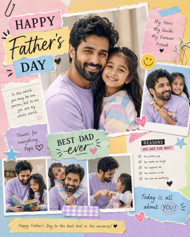 Father’s Day Scrapbook Collage Poster — ChatGPT prompt | pineprompts.com