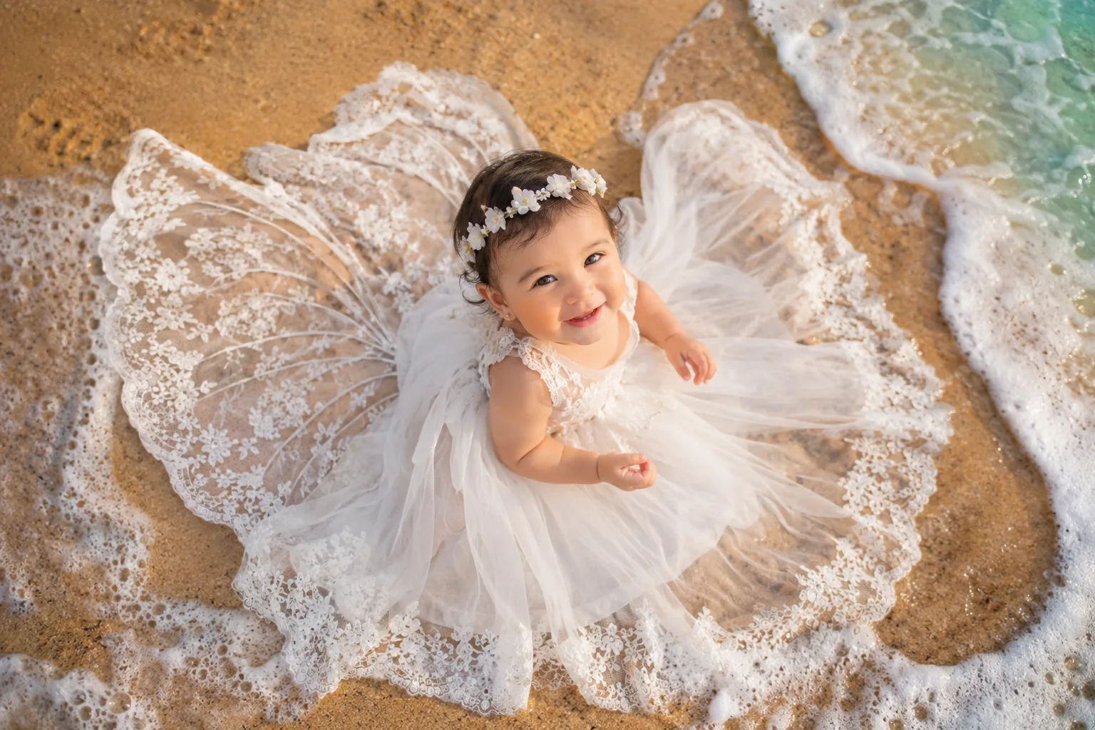 Ultra-Realistic Toddler Beach Portrait