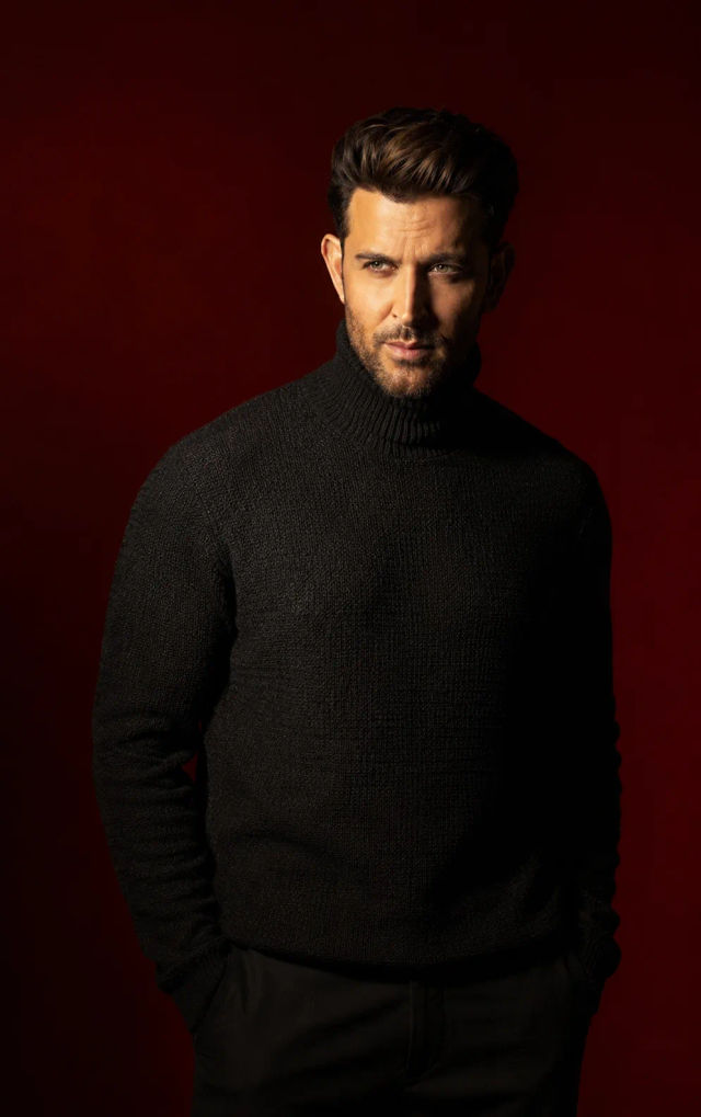 Cinematic Side-Lit Portrait in Black Textured Turtleneck — ChatGPT prompt | pineprompts.com