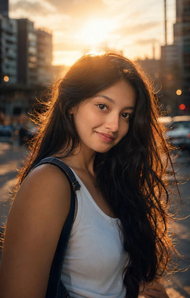 Cinematic City Portrait of a Beautiful Woman — ChatGPT prompt | pineprompts.com