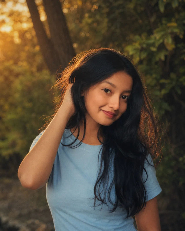 Warm Sunset Outdoor Portrait with Natural Light — ChatGPT prompt | pineprompts.com