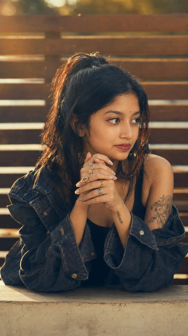 Cinematic South Asian Portrait in Warm Sunset Light — ChatGPT prompt | pineprompts.com