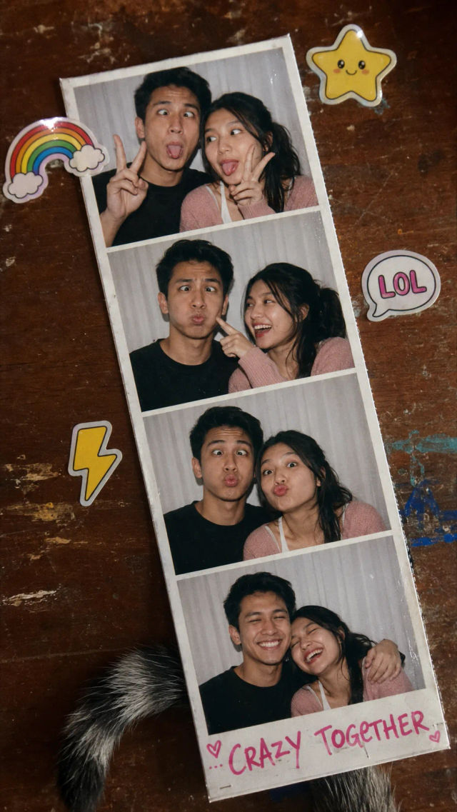 Photo Booth Chaos with Matching Goofy Energy — ChatGPT prompt | pineprompts.com