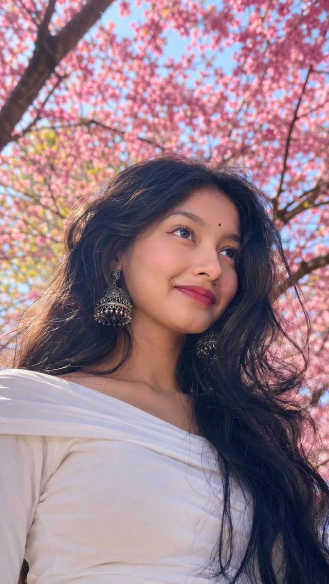 Cinematic Bengali Portrait Under Cherry Blossoms — ChatGPT prompt | pineprompts.com