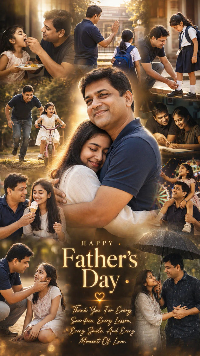 Father & Daughter Cinematic Memory Collage Poster — ChatGPT prompt | pineprompts.com