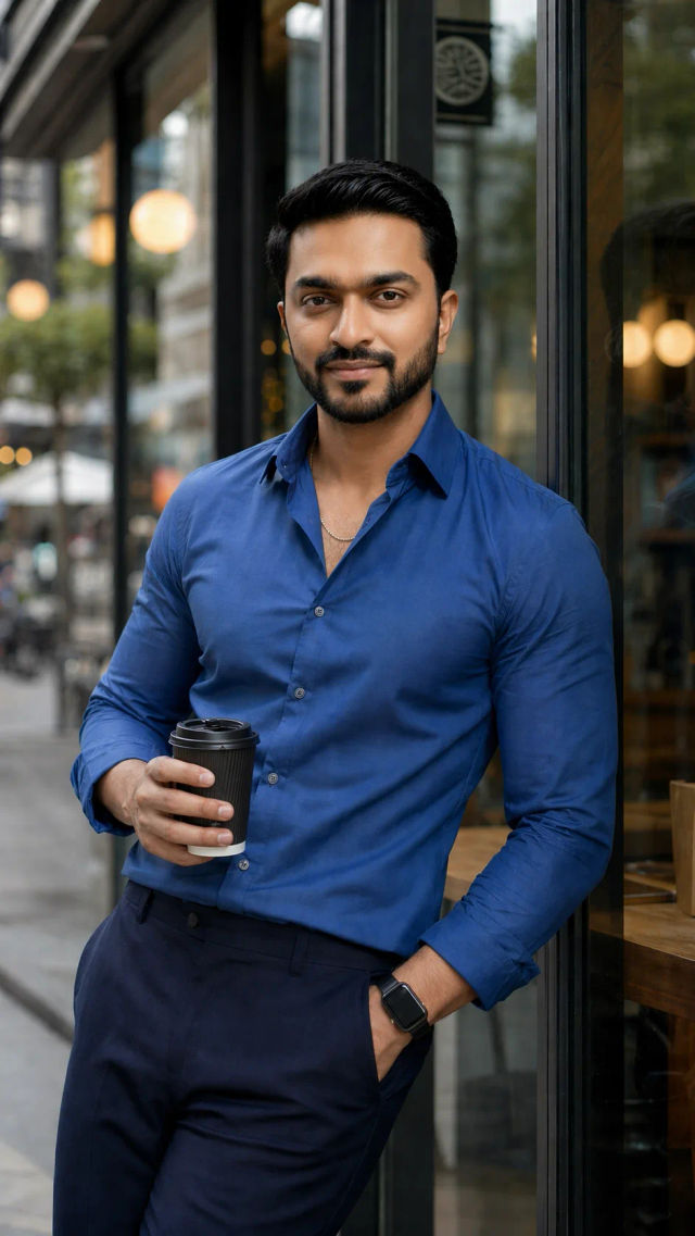 Man in blue — ChatGPT prompt | pineprompts.com