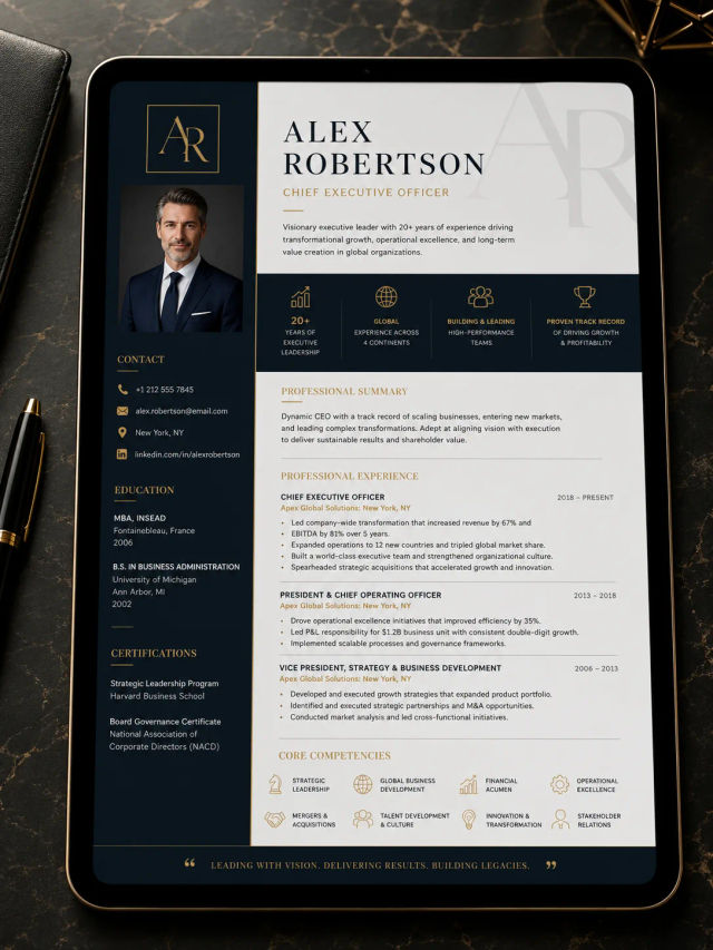 Executive Resume Builder — ChatGPT prompt | pineprompts.com