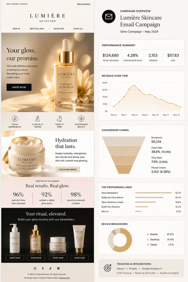 Beauty Product Email Campaign — ChatGPT prompt | pineprompts.com