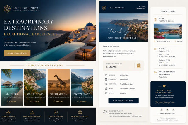 Travel Booking Email Funnel — ChatGPT prompt | pineprompts.com
