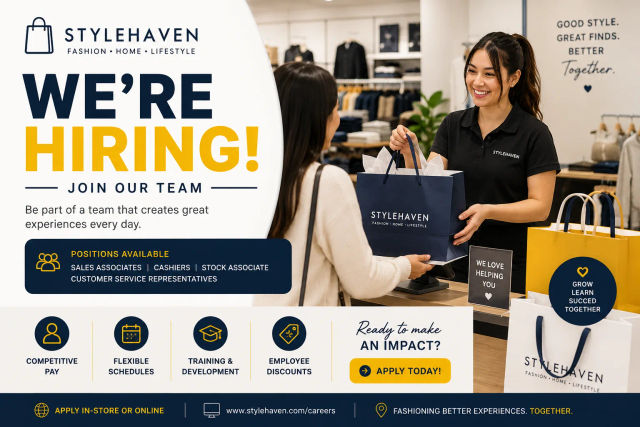 Retail Store Hiring Banner — ChatGPT prompt | pineprompts.com
