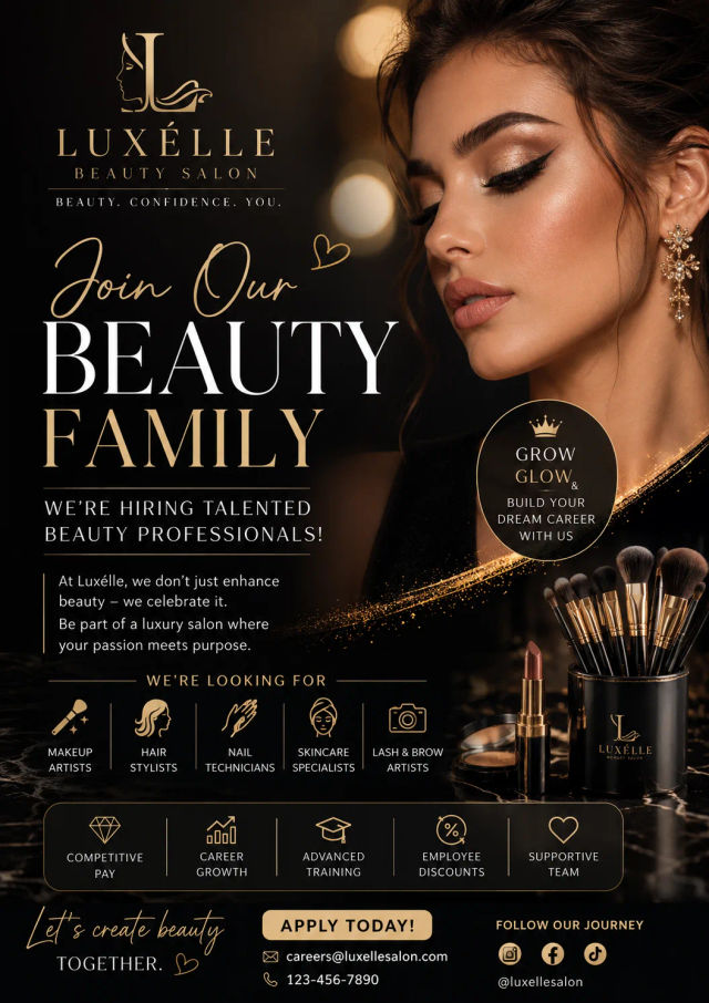 Beauty Salon Hiring Poster — ChatGPT prompt | pineprompts.com