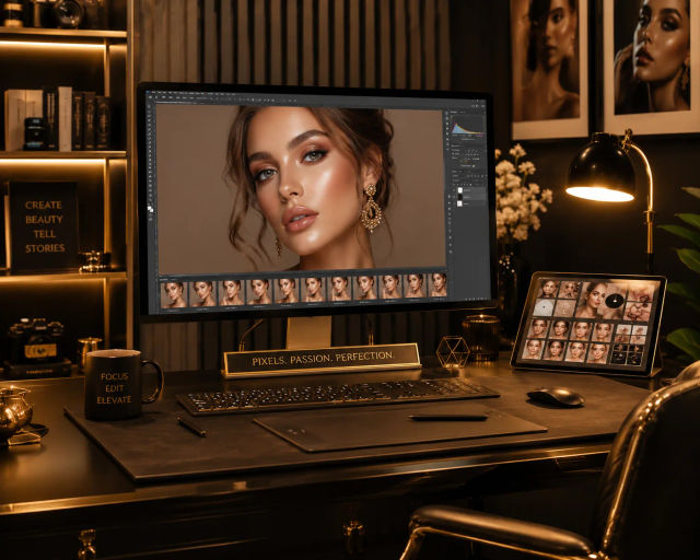 Beauty Glow Retouch — Gemini prompt | pineprompts.com