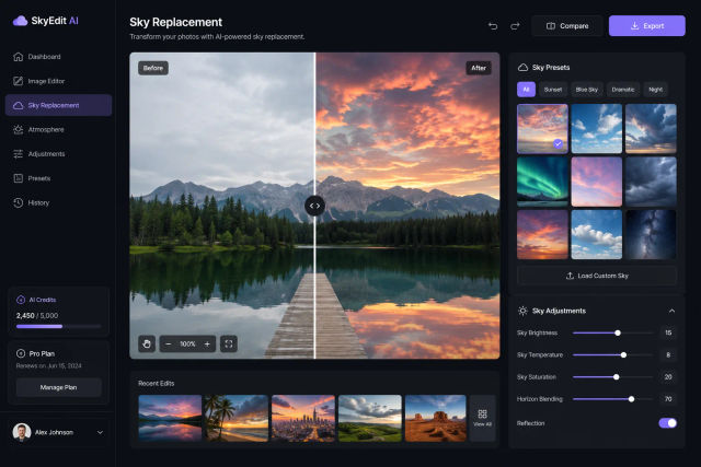 Sky Replacement Cinematic Edit — Gemini prompt | pineprompts.com