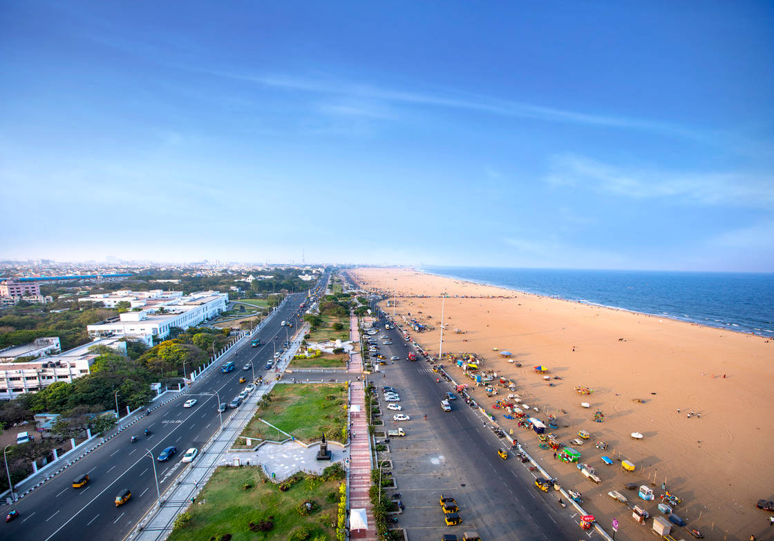 Chennai skyline at night