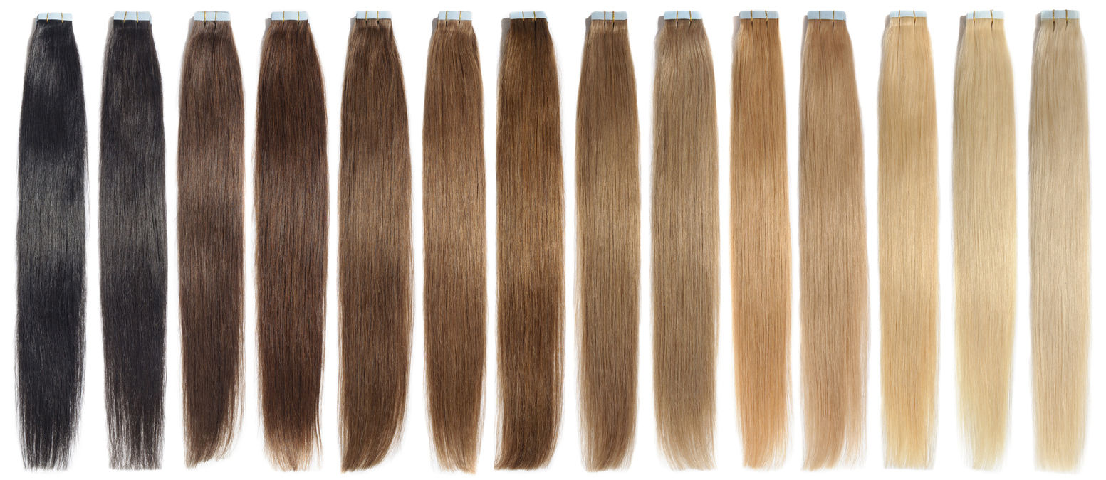 Hair Extensions in Different Shades