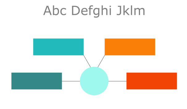 A circle with four rectangles around it, a line connects the rectangles to the circle