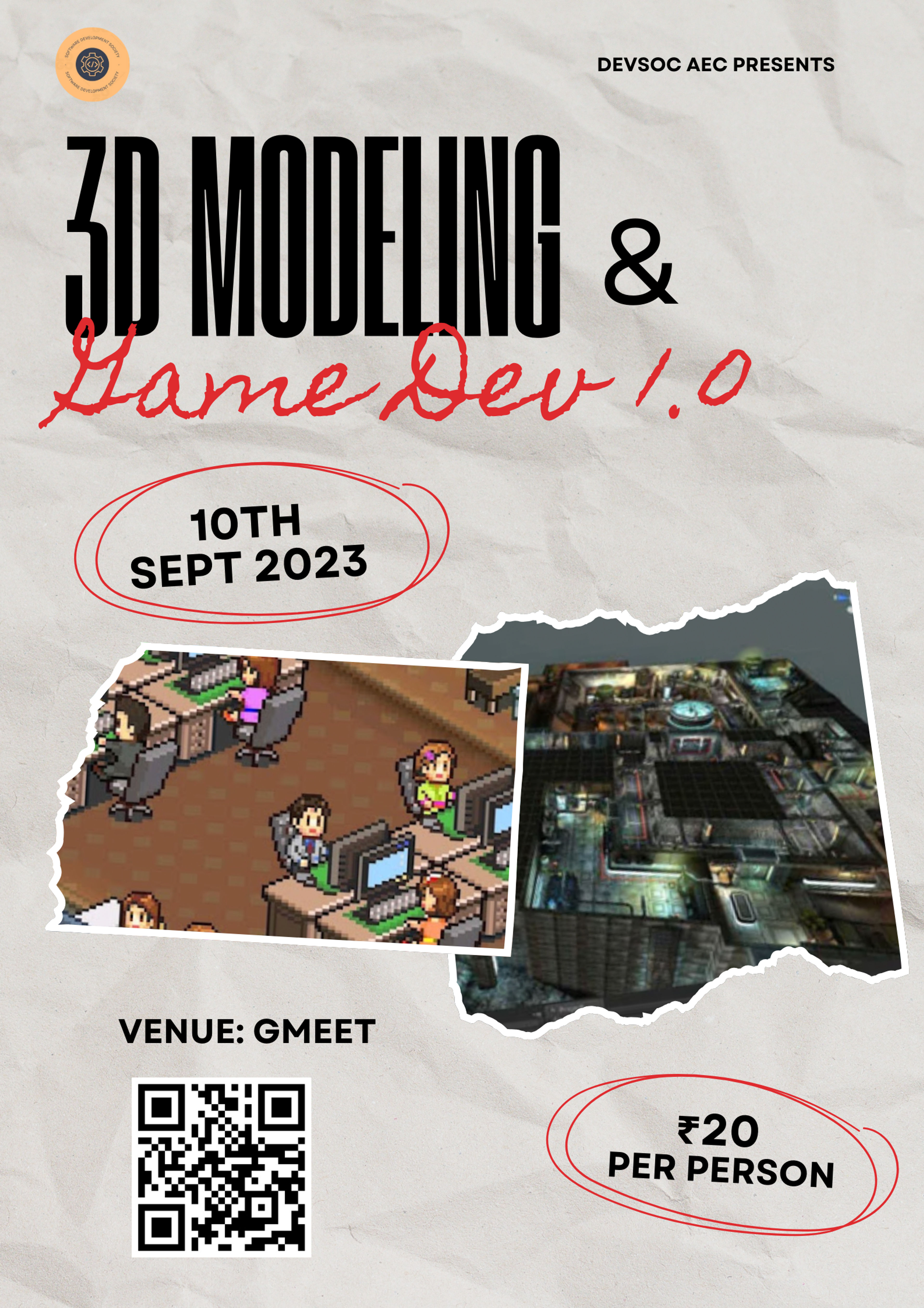 3-D modelling session and Game Developoment 1.0