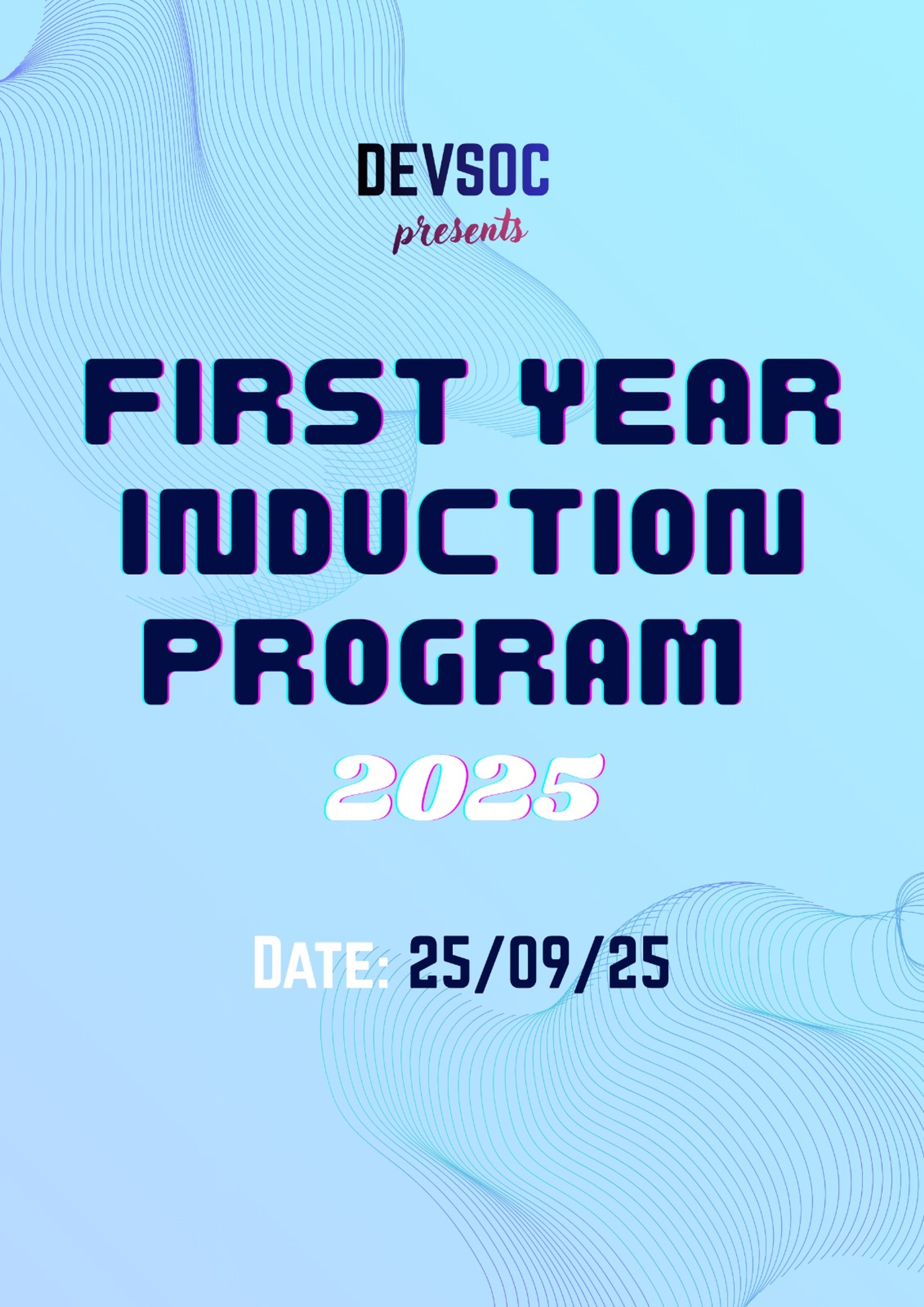 First years induction program 2025