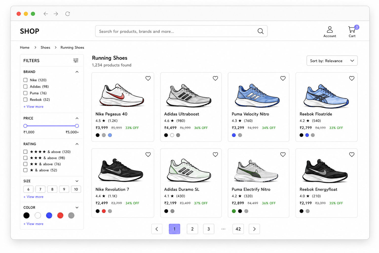 E-commerce Product Listing Page system design preview