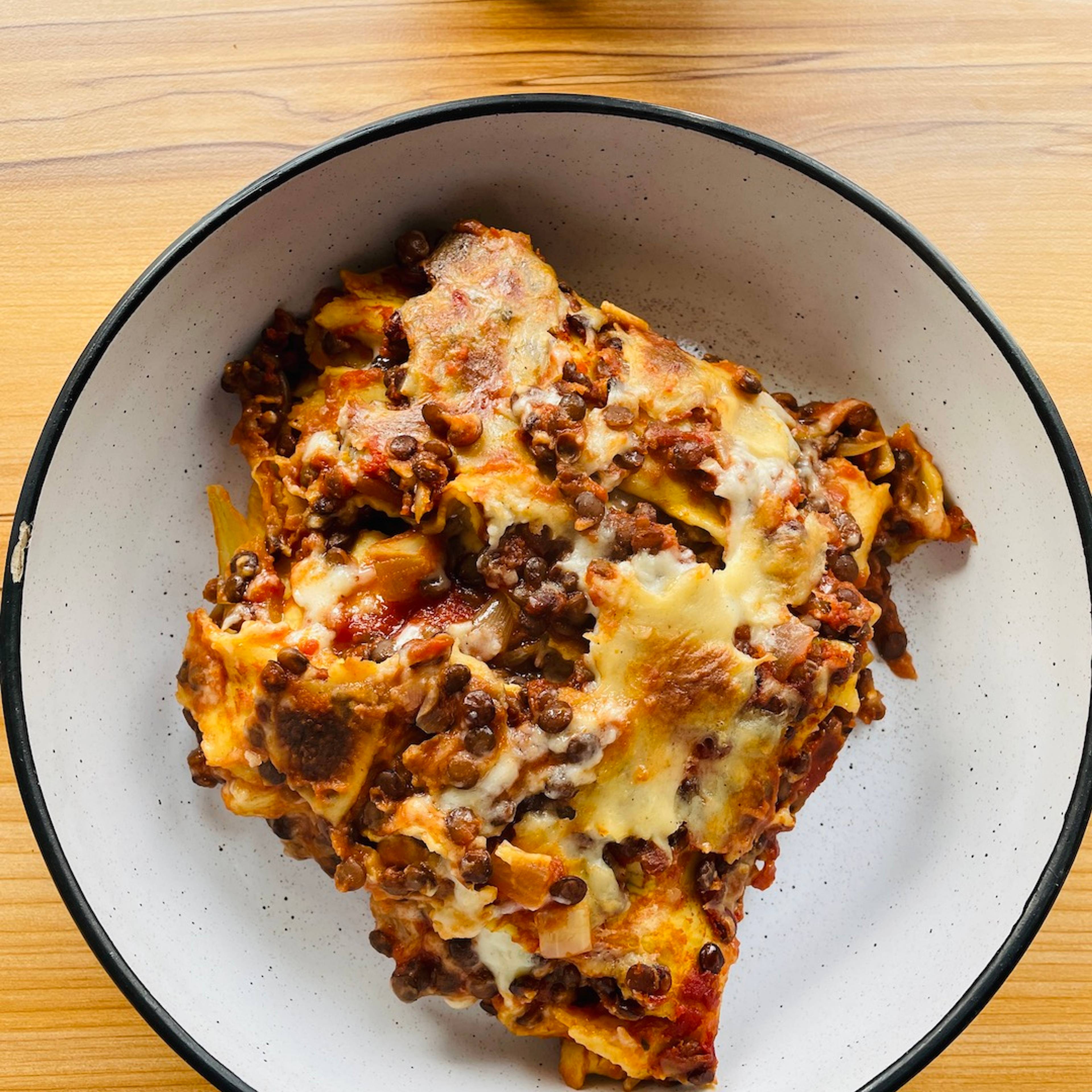 Lasagnes végétariennes aux lentilles