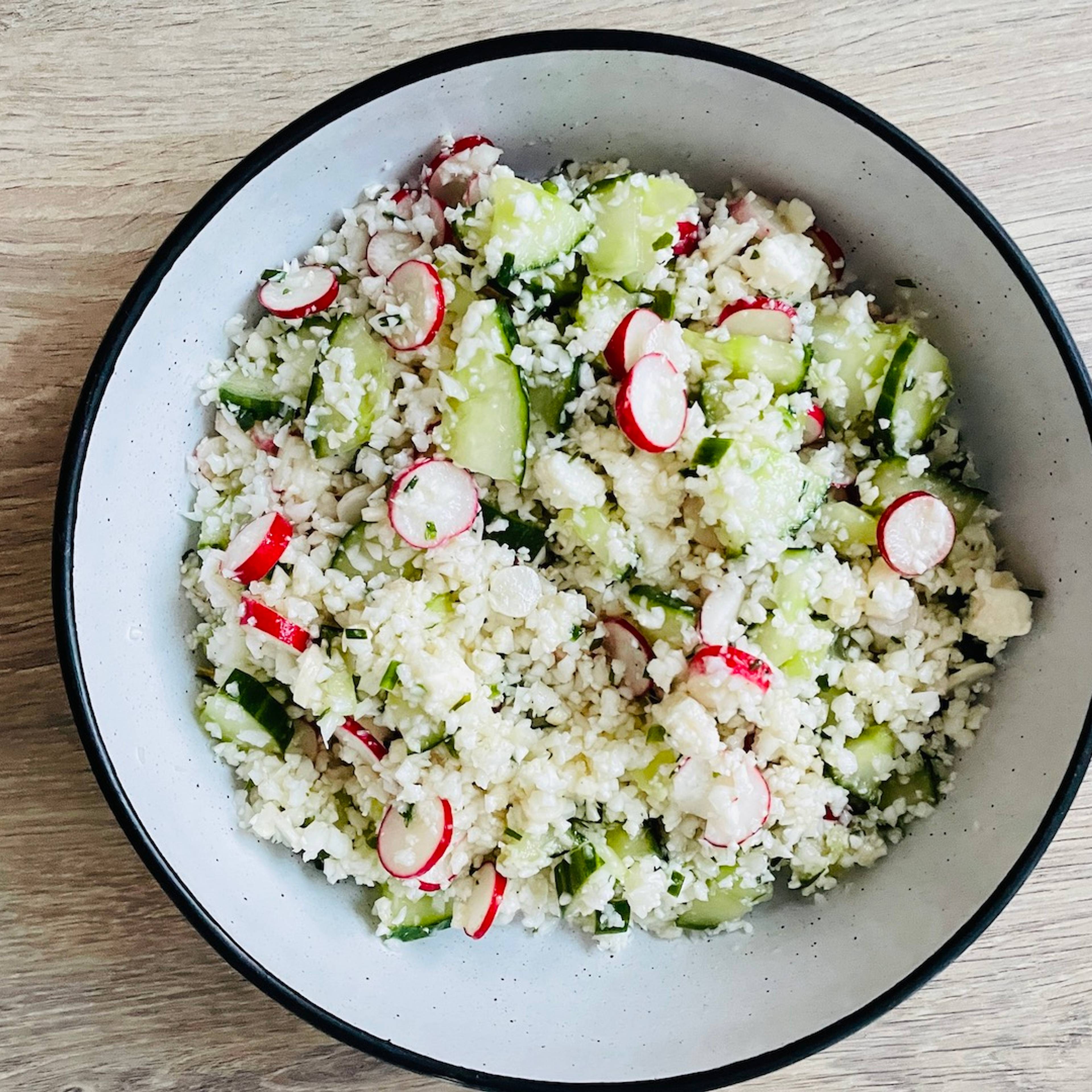 Taboulé de chou-fleur au radis