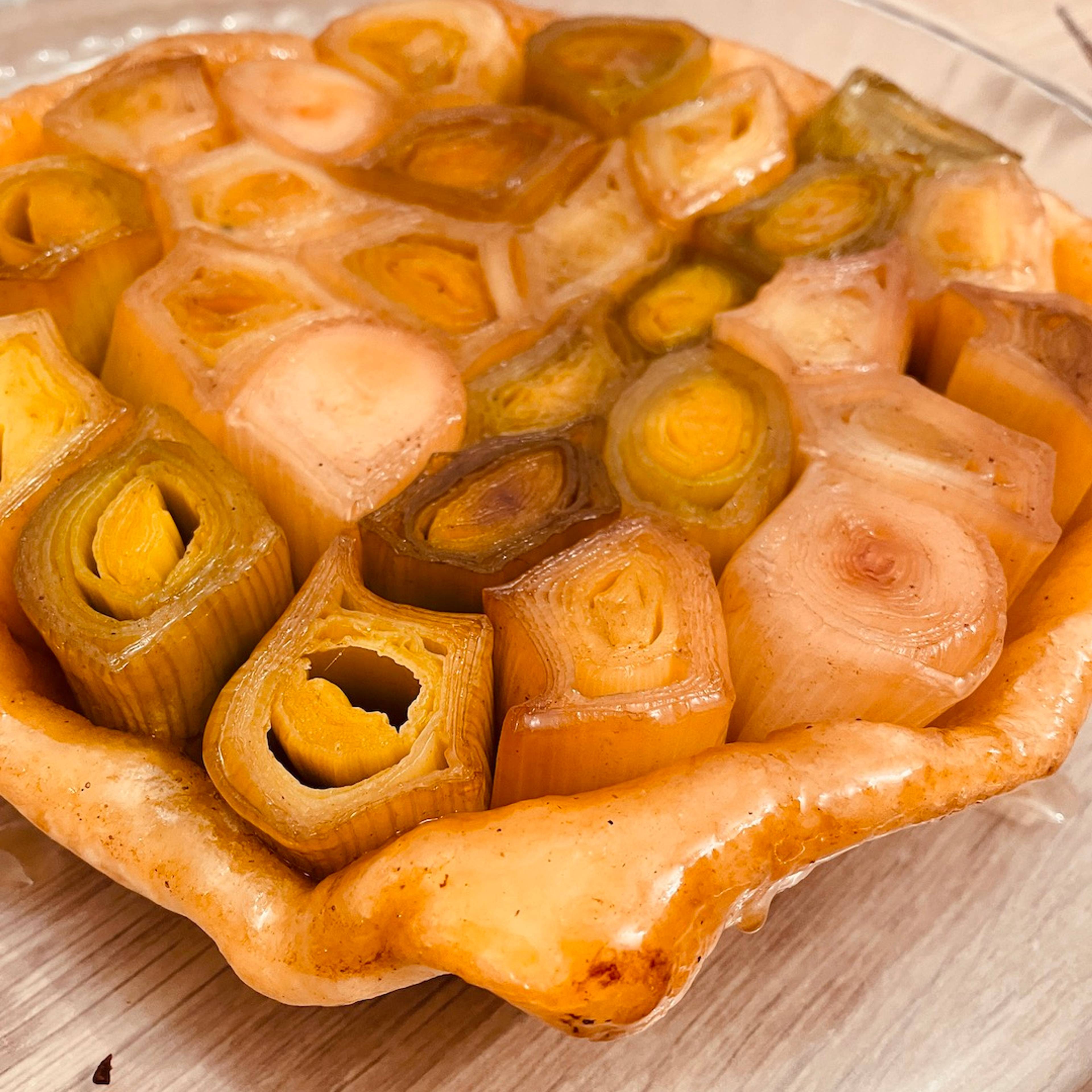 Tarte aux poireaux caramélisés