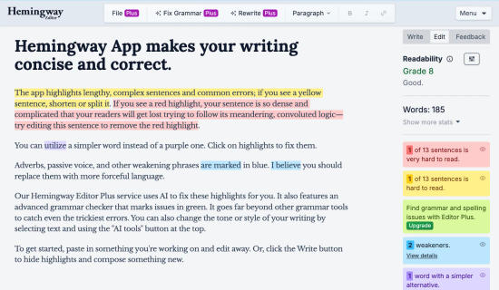 Hemingway Editor