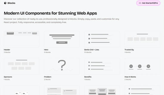 Modern Landing Page Blocks