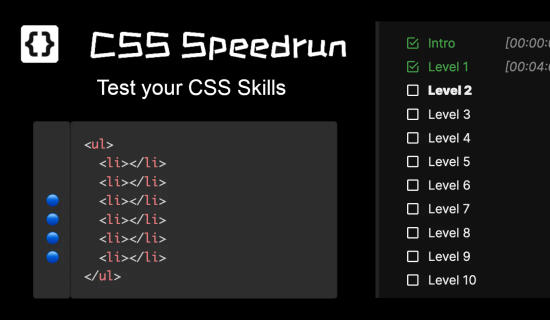 CSS Speedrun