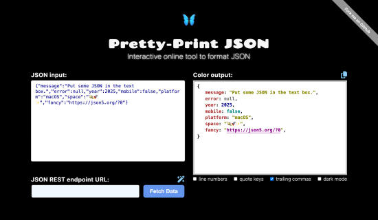Pretty Print JSON